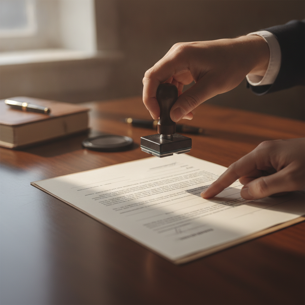close-up photo of Document Notarization